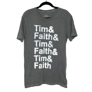 LUCKY BRAND Soul 2 Soul Tim & Faith World Tour Gray Graphic Print Tee size Small
